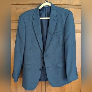 Men's Navy Plaid Blazer Sport Coat Tommy Hilfiger Size 40R